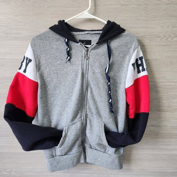 Vtg Baby Phat Y2K Cat Graphic Hoodie Jacket Gray Zip Teen Large Women Size Small - Picture 4 of 16